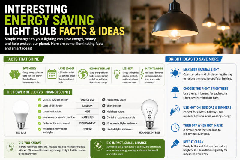 Energy Saving Light Bulb Facts & Ideas