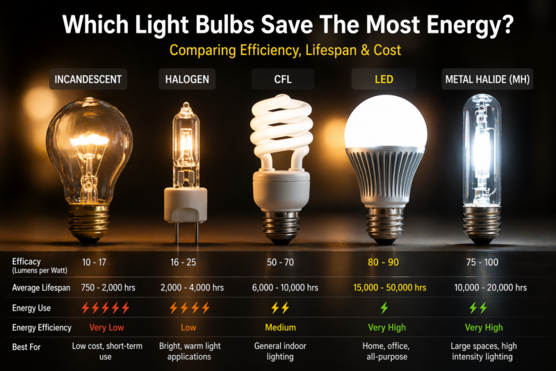 Which Light Bulbs Save The Most Energy