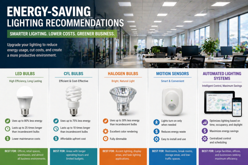 Energy-Saving Lighting Recommendations for Businesses