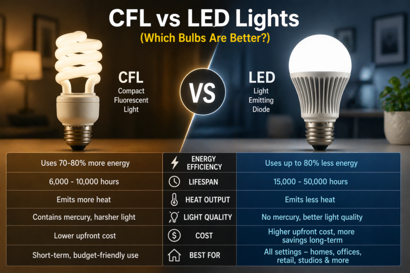 CFL vs LED Lights
