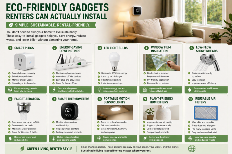Eco-Friendly Gadgets Renters Can Actually Install